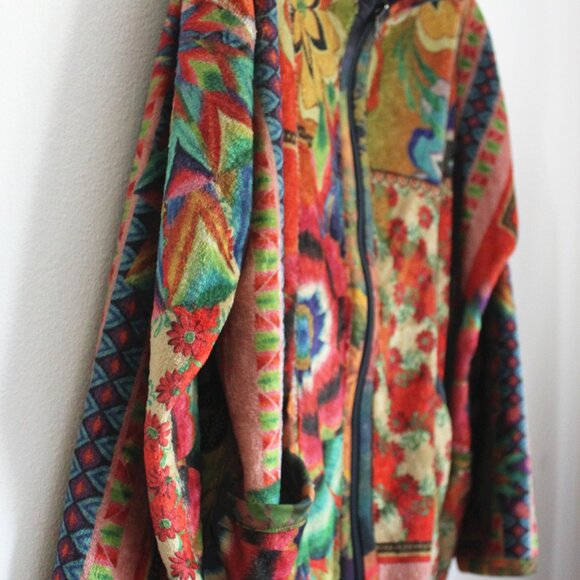 New Johnny Was Joan Zip Sherpa Jacket, reversible jacket. - Picture 12 of 13